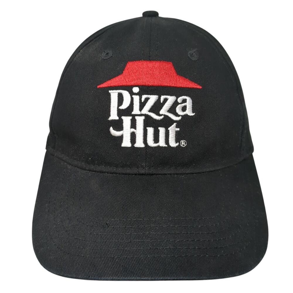 Pizza Hut Strapback Baseball Cap Black One Size Adjustable Embroidered 6 Panel